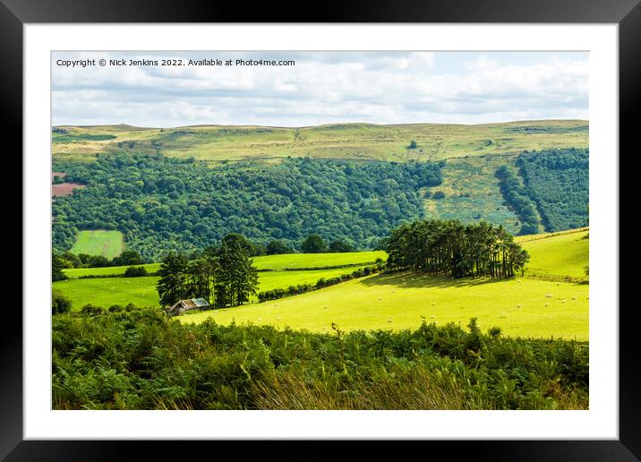 The view across Duffryn Crawnon Valley   Framed Mounted Print by Nick Jenkins