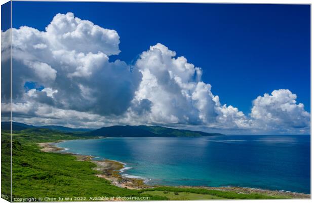 Coast of Taiwan with clouds in sky Canvas Print by Chun Ju Wu