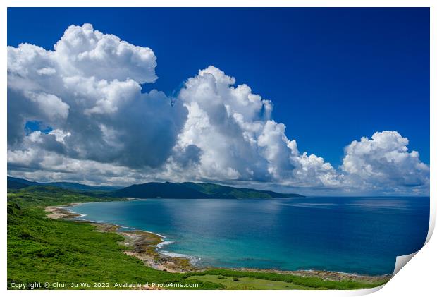 Coast of Taiwan with clouds in sky Print by Chun Ju Wu