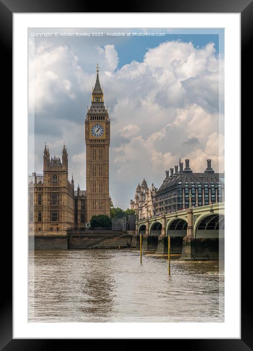The Elizabeth Tower Framed Mounted Print by Adrian Rowley
