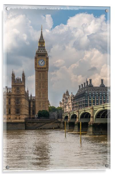 The Elizabeth Tower Acrylic by Adrian Rowley