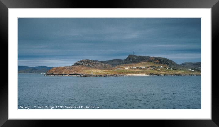 Rhue Point with the Lighthouse and Beach, Highland Framed Mounted Print by Kasia Design