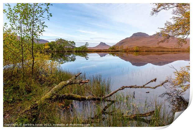 Stac Pollaidh in Autumn, NC500,  Scotland.  Print by Barbara Jones