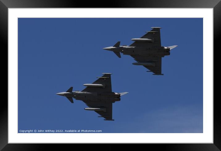 Austrian Eurofighter Typhoons Framed Mounted Print by John Withey