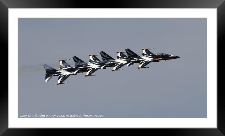 ROK Black Eagles in close formation Framed Mounted Print by John Withey