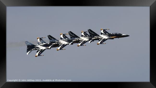 ROK Black Eagles in close formation Framed Print by John Withey