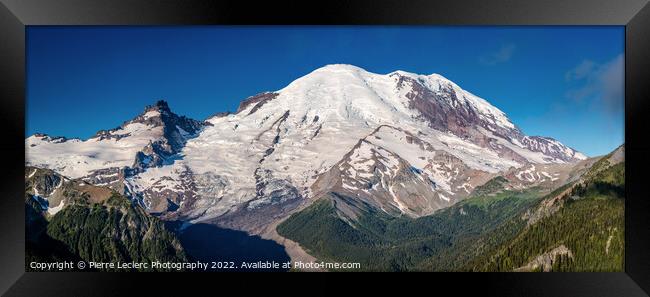 Scenic Panoramic View of Mount Rainier Framed Print by Pierre Leclerc Photography