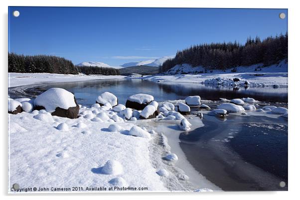 Winter Landscape Acrylic by John Cameron