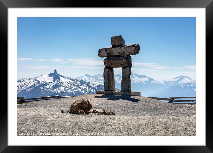 Whistler Summit Inukshuk Framed Mounted Print by Pierre Leclerc Photography