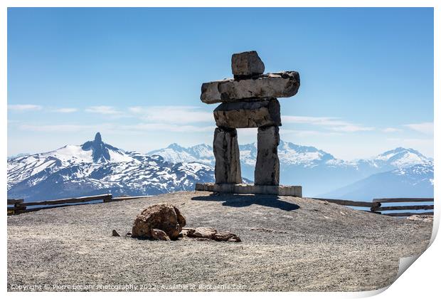 Whistler Summit Inukshuk Print by Pierre Leclerc Photography