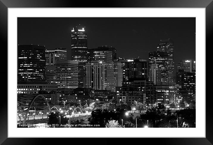 Denver Downtown Framed Mounted Print by Kat Dennis
