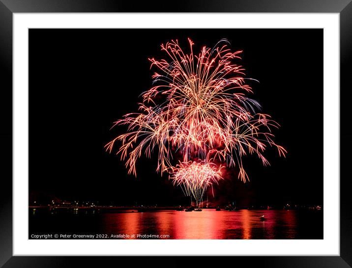 2022 British Firework Championships From The Queen Framed Mounted Print by Peter Greenway