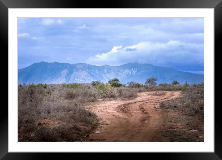 Chyulu Hills in Tsavo National Park, Kenya Framed Mounted Print by Sarah Paddison