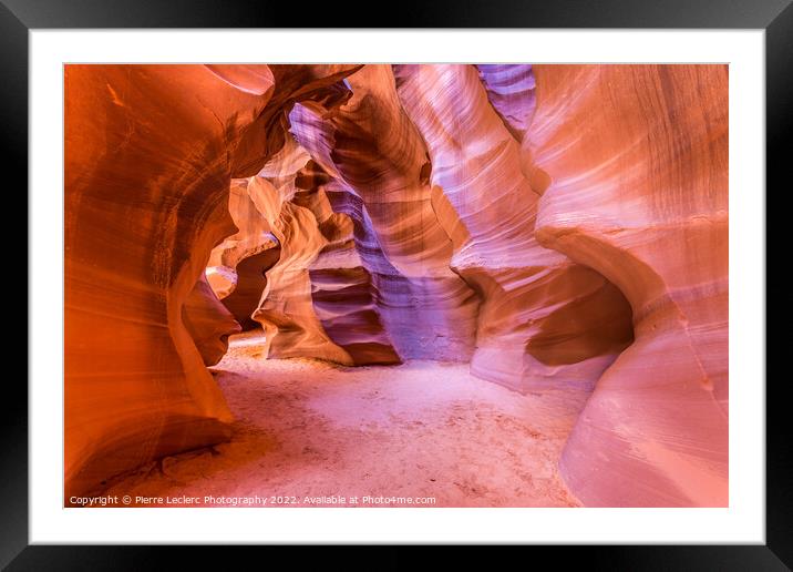 Colors of Antelope Canyon Framed Mounted Print by Pierre Leclerc Photography