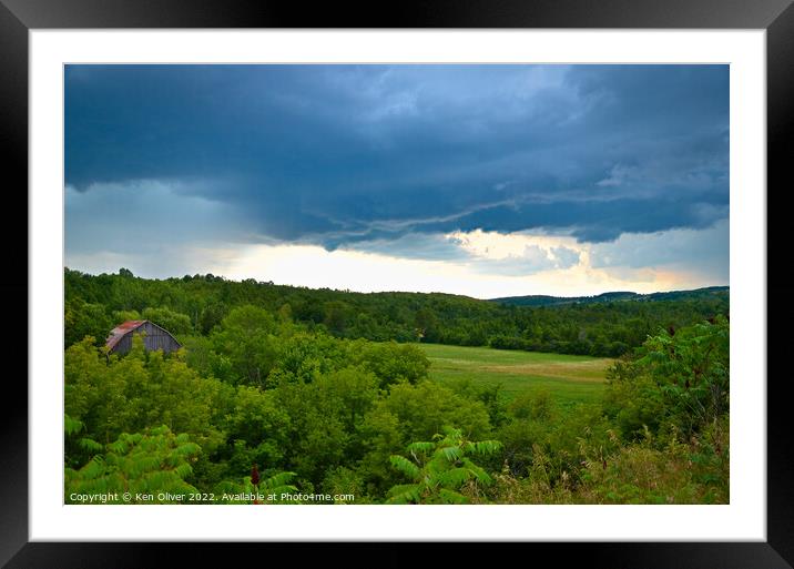 "Dramatic Skies over Canadian Countryside" Framed Mounted Print by Ken Oliver