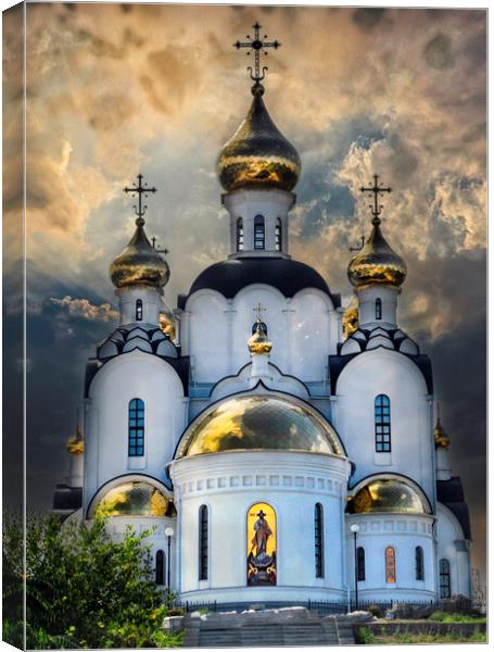 Iversky Womans Monastery Canvas Print by Dave Williams