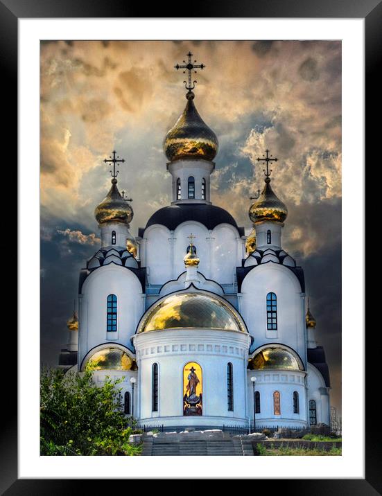 Iversky Womans Monastery Framed Mounted Print by Dave Williams