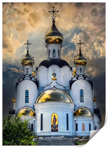 Iversky Womans Monastery Print by Dave Williams