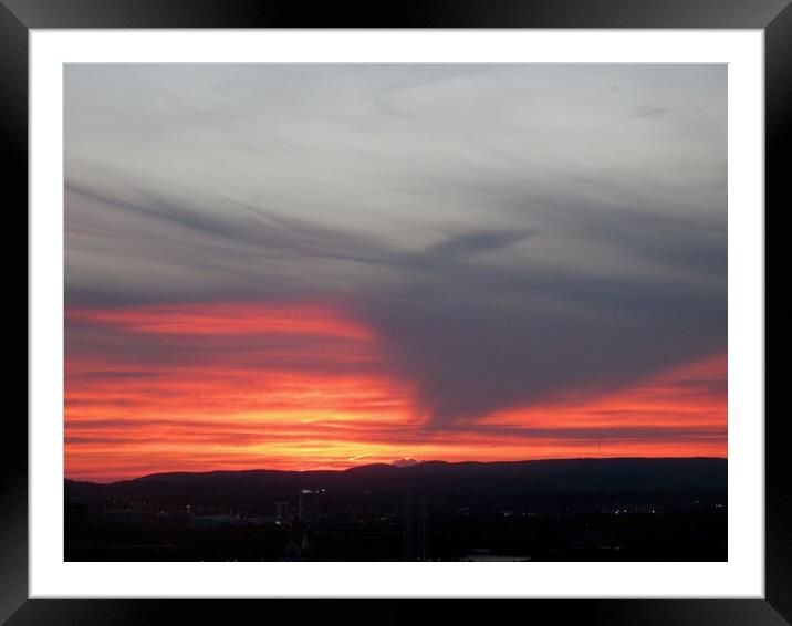 Stunning sunset Framed Mounted Print by Stephanie Moore