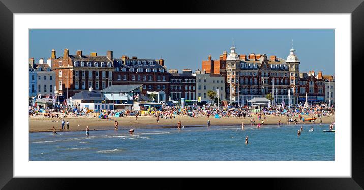 Weymouth Seafront Panorama Framed Mounted Print by Darren Galpin