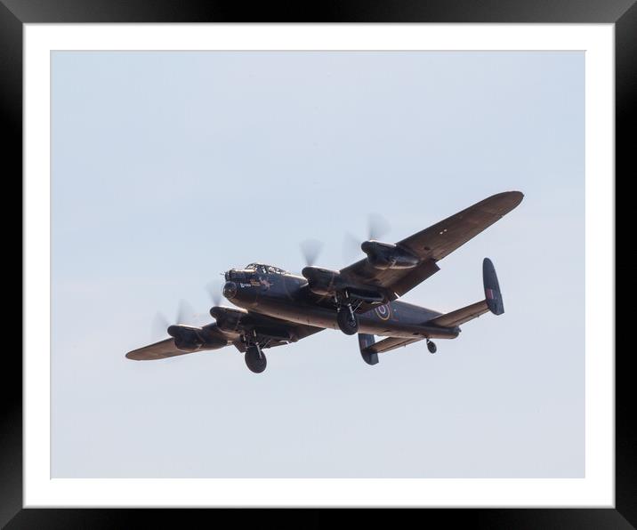 Avro Lancaster Bomber Framed Mounted Print by Phil Durkin DPAGB BPE4