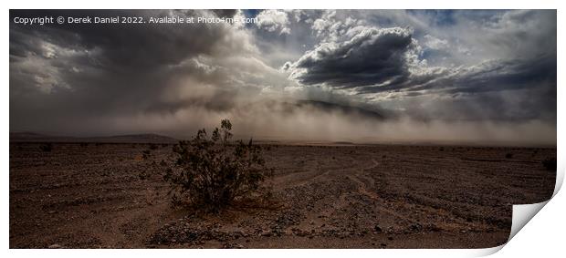 Swirling Sand Storm in Death Valley Print by Derek Daniel