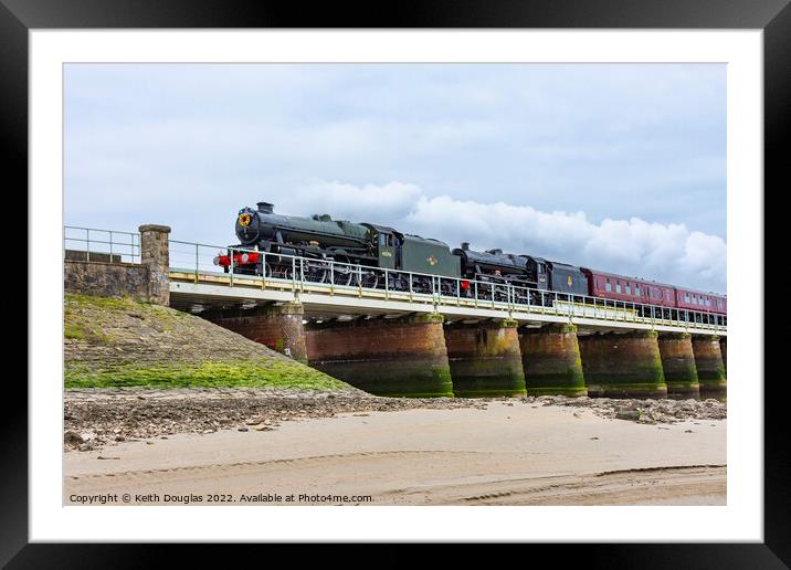 Double Steam on the Kent Viaduct, 27 April 2022 Framed Mounted Print by Keith Douglas