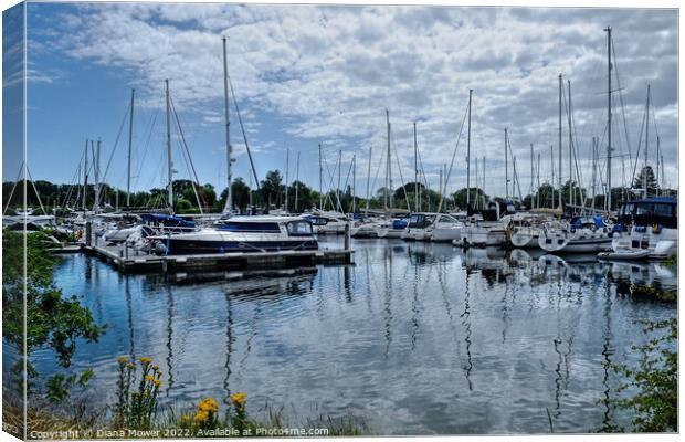 Chichester Harbour  Marina Canvas Print by Diana Mower