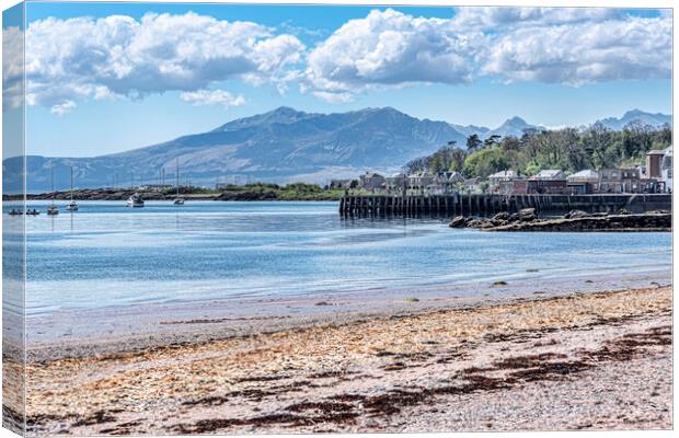 Arran View from Cumbrae Canvas Print by Valerie Paterson