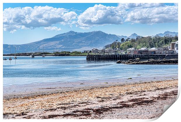 Arran View from Cumbrae Print by Valerie Paterson