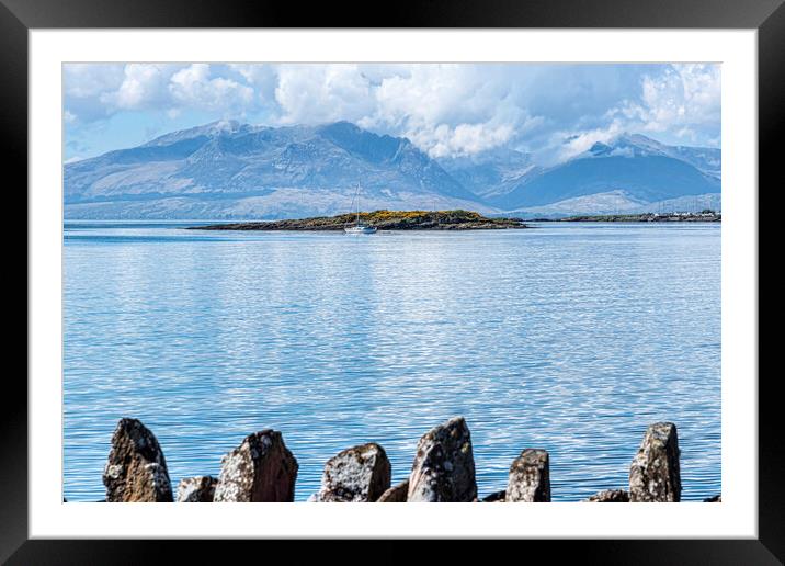 Arran Mountains Framed Mounted Print by Valerie Paterson