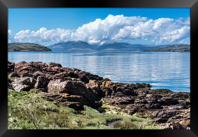 Isle of Arran View Framed Print by Valerie Paterson