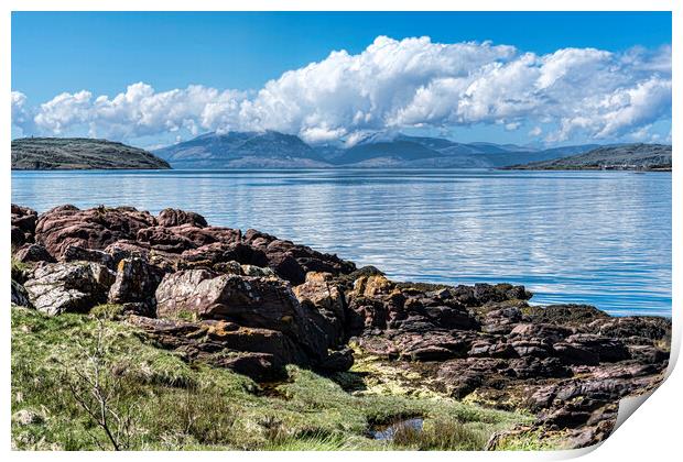 Isle of Arran View Print by Valerie Paterson