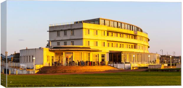 The Midland Hotel, Morecambe, at Sunset Canvas Print by Keith Douglas