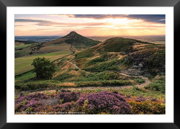 Sunset over the north Yorkshire moors 761 Framed Mounted Print by PHILIP CHALK