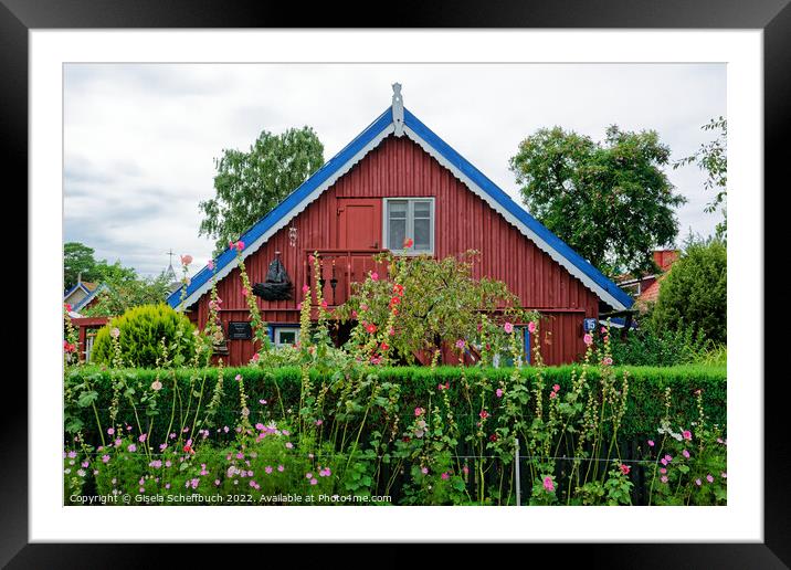 Amazing - Fisherman's House on the Curonian Spit Framed Mounted Print by Gisela Scheffbuch
