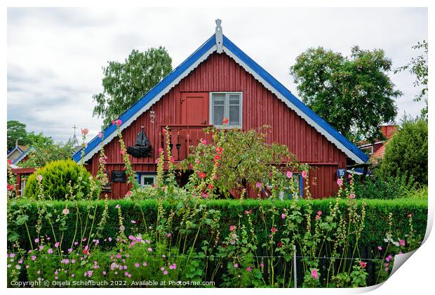 Amazing - Fisherman's House on the Curonian Spit Print by Gisela Scheffbuch