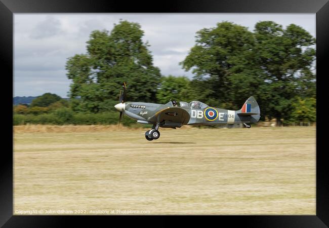 Spitfire Elizabeth - Headcorn Aerodrome Kent Framed Print by John Gilham