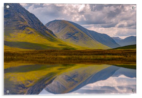 Reflecting on Glencoe Acrylic by Duncan Loraine