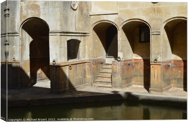 Door ways to the Roman baths Canvas Print by Michael bryant Tiptopimage