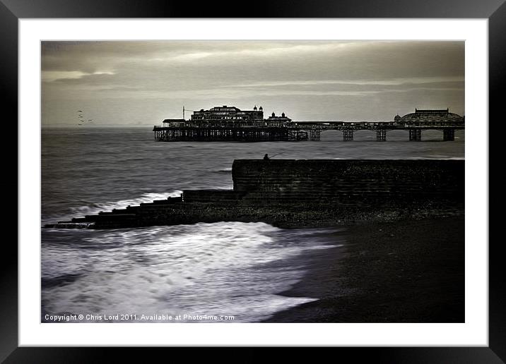 Fishing In Brighton Framed Mounted Print by Chris Lord