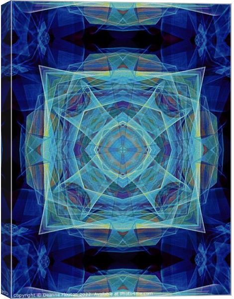 Blue Kaleidoscope Dream Canvas Print by Deanne Flouton