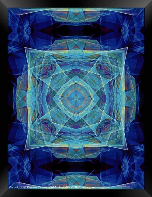 Blue Kaleidoscope Dream Framed Print by Deanne Flouton