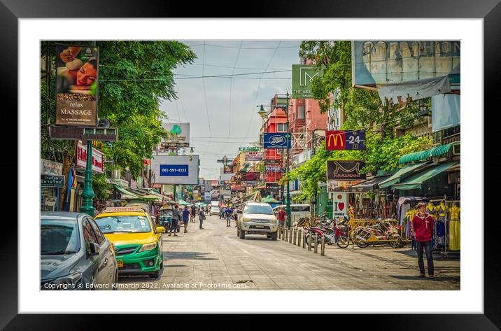 Khaosan Road Framed Mounted Print by Edward Kilmartin