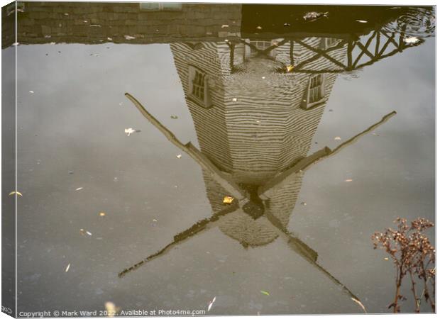 Windmill in the Water. Canvas Print by Mark Ward