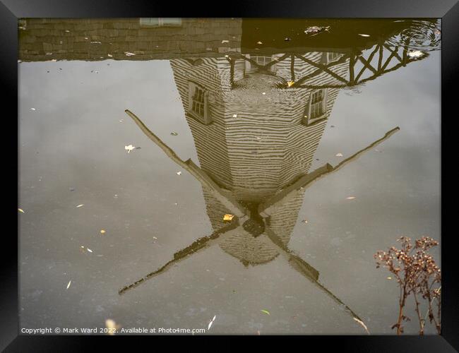 Windmill in the Water. Framed Print by Mark Ward