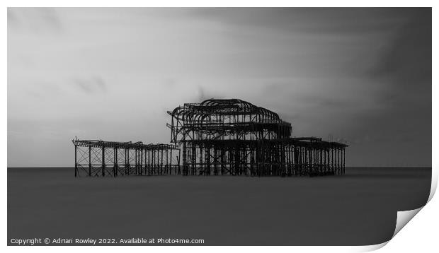 Haunting Beauty of Brightons West Pier Print by Adrian Rowley