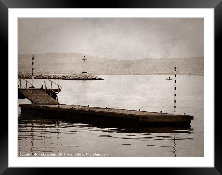 Port of Kalamaria, Thessaloniki Framed Mounted Print by Maria Tzamtzi Photography