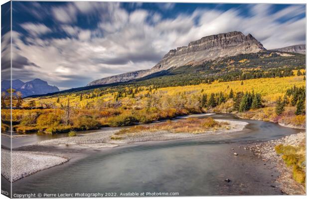 Fall colors in Glacier National Park Montana Canvas Print by Pierre Leclerc Photography