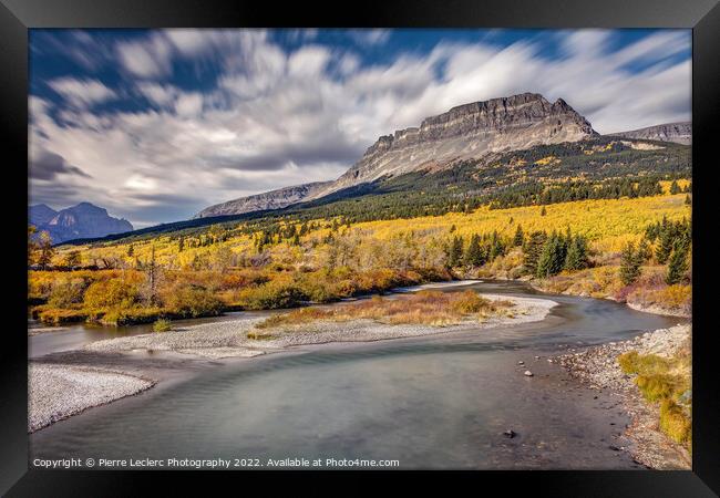 Fall colors in Glacier National Park Montana Framed Print by Pierre Leclerc Photography